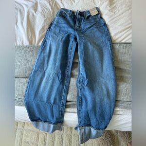 Madewell super wide leg cuffed Jean- brand new